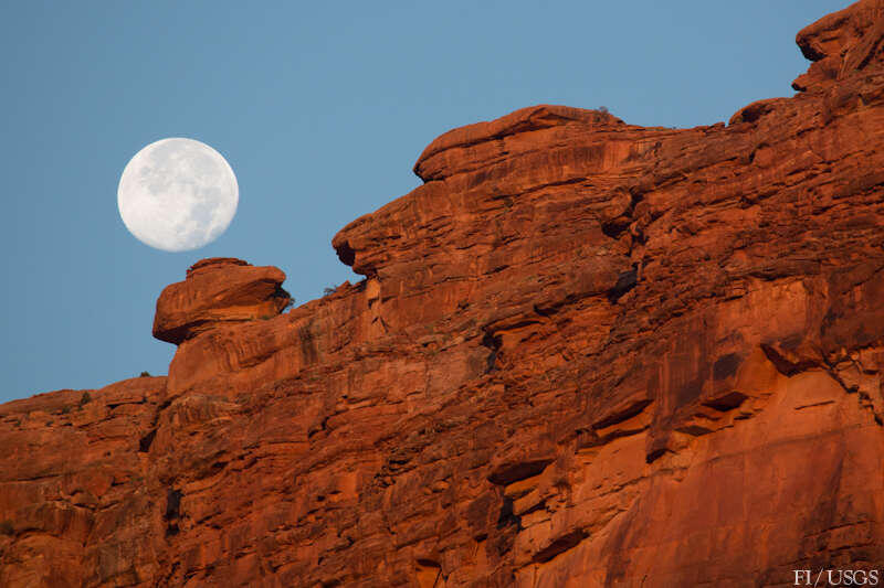 Moonrise in Grand Canyon, Arizona. | U.S. Geological Survey